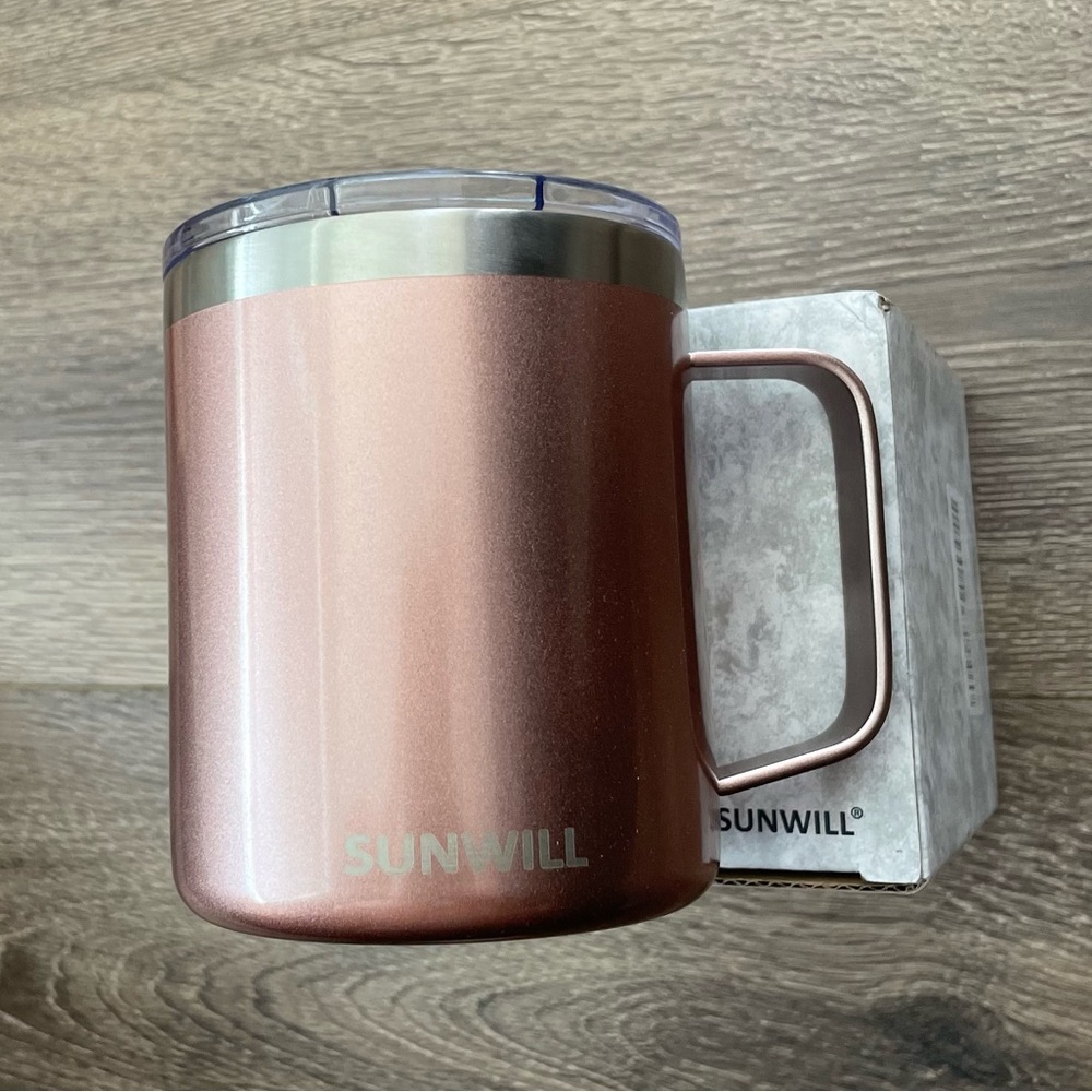 NWT Sunwill Pink Crome 14oz. Insulated Mug